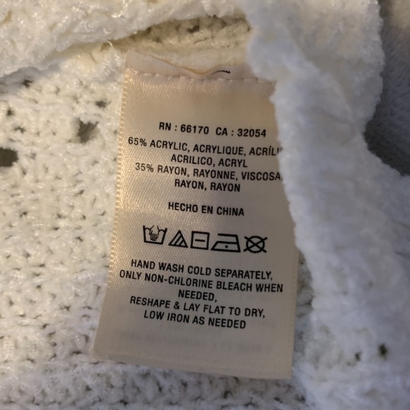 Anthropologie Moth off the shoulder white cream XS knit sweater Lucerne tunic - Picture 5 of 9